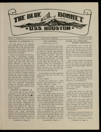 The Blue Bonnet, Vol. 1, No. 9, December 16, 1938