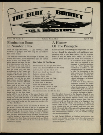 The Blue Bonnet, Vol. 6, No. 1, April 3, 1938