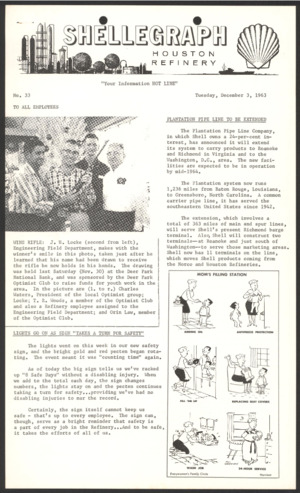 Shellegraph, No. 33, December 3, 1963 