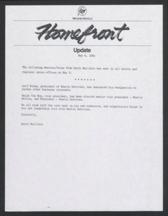 Homefront, May 6, 1981, Update