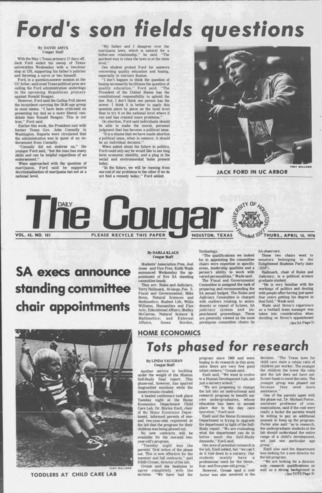 The Daily Cougar. Vol. 42, No. 101, April 15, 1976.