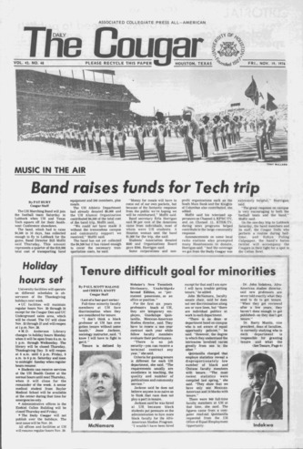 The Daily Cougar. Vol. [43], No. 48, November 19, 1976.