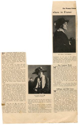 Clippings on Suffrage and Red Cross,  Woman Citizen