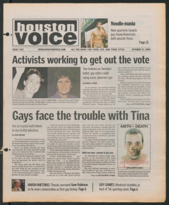 Houston Voice, No. 1201, October 31, 2003