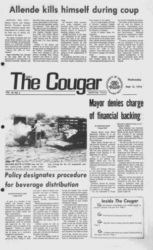 The Daily Cougar. Vol. 40, No. 6, September 12, 1973.