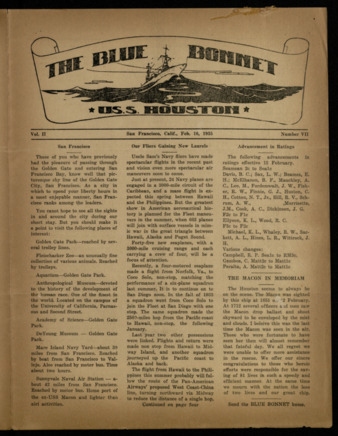 The Blue Bonnet, Vol. 2, No. 7, February 16, 1935
