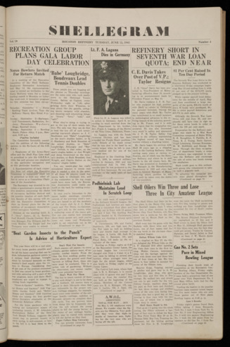 The Shellegram, Vol. 10, No. 4, June 12, 1945