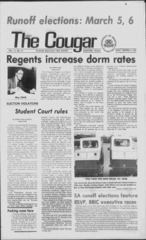 The Daily Cougar. Vol. 41, No. 79, March 4, 1975.