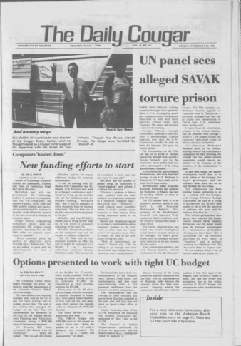 The Daily Cougar. Vol. 46, No. [102], February 29, 1980.