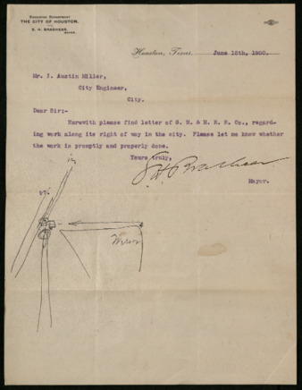 Letter from Samuel H. Brashear to I. Austin Miller, 1899 June 18