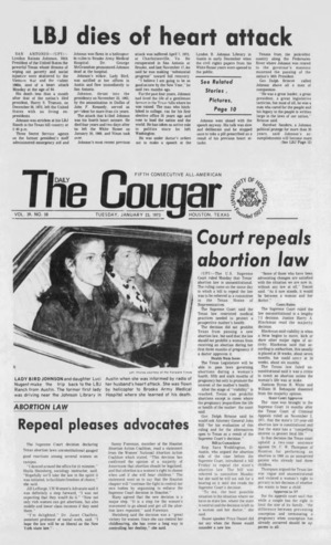 The Daily Cougar. Vol. 39, No. 58, January 23, 1973.