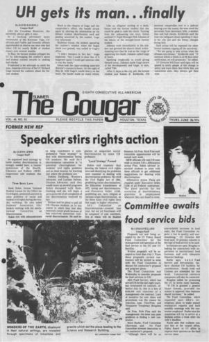 The Summer Cougar. Vol. 40, No. 92, June 20, 1974.