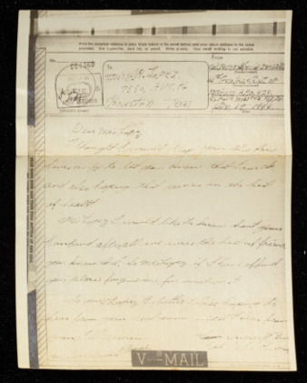 Letter from Peter to Mary F. Lopez, January 19, 1944