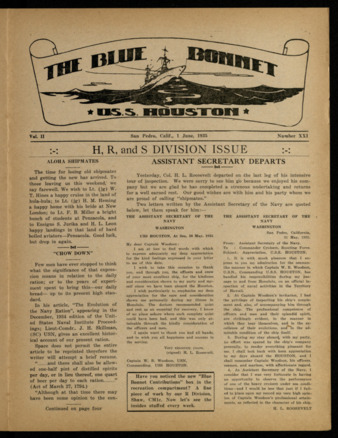 The Blue Bonnet, Vol. 2, No. 21, June 1, 1935