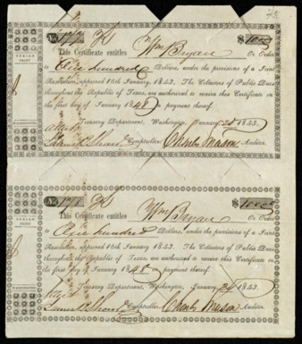 Two pay certificates to William Bryan
