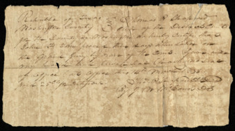 Probate Court document stating that John H. Tom served three days of duty on the Grand Jury