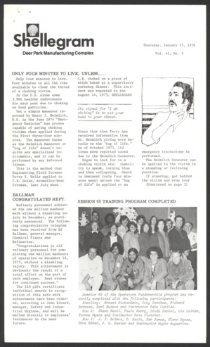 Shellegram, Vol. 41, No. 3, January 15, 1976