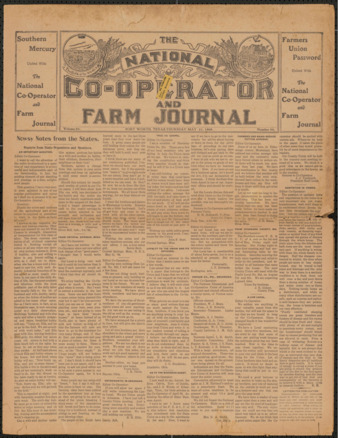 The National Co-Operator and Farm Journal, Vol. 29, No. 30, May 21, 1908