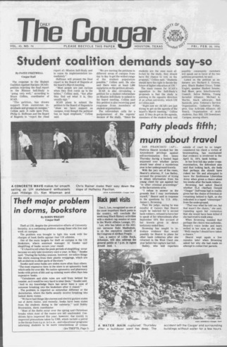 The Daily Cougar. Vol. 42, No. 74, February 20, 1976.