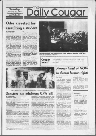The Daily Cougar. Vol. 49, No. 71, February 15, 1983.
