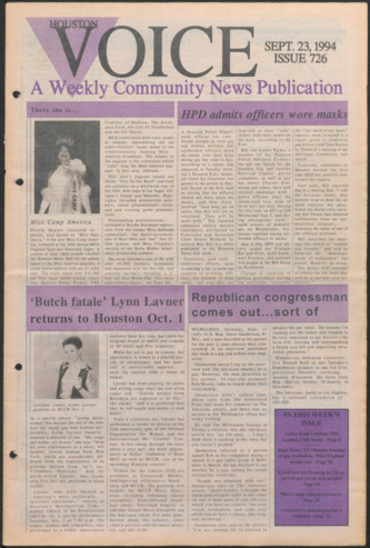 Houston Voice, No. 726, September 23, 1994