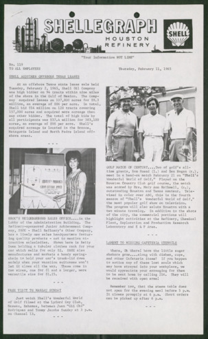 Shellegraph, No. 119, February 11, 1965