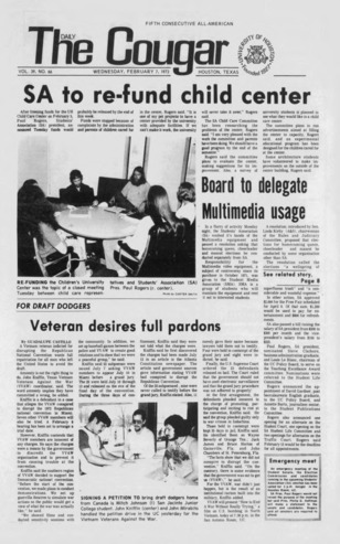 The Daily Cougar. Vol. 39, No. 66, February 7, 1973.