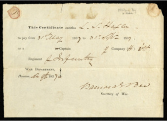 Pay certificate to L. L. Hasler