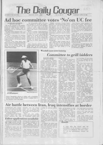 The Daily Cougar. Vol. 46, No. [123], April 10, 1980.