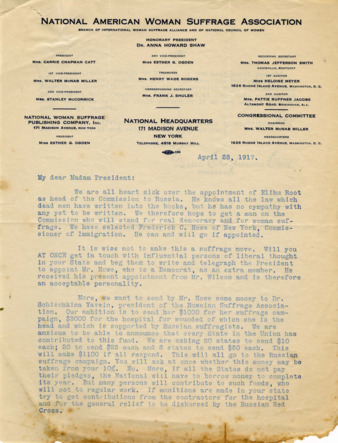 Letter to Madam President