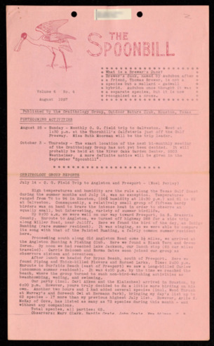 The Spoonbill, Vol. 6, No. 4, August 1957