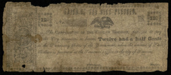 Printed promissory note for 12 ½ cents