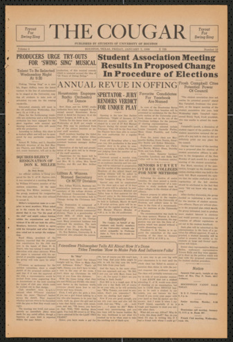 The Cougar, Vol. 4, No. 13, January 7, 1938