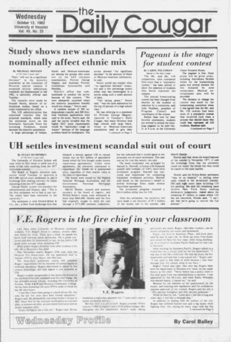 The Daily Cougar. Vol. 49, No. 25, October 13, 1982.