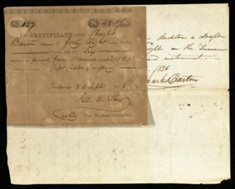 Pay scrip for Charles Barton