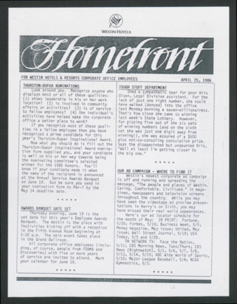 Homefront, April 25, 1986