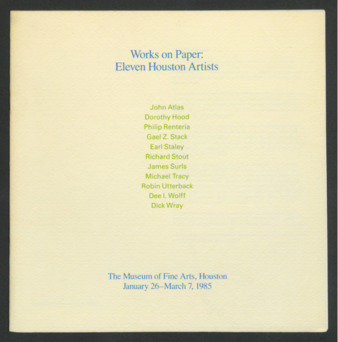 Works on Paper: Eleven Houston Artists