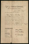 Certificate of Examination, Agnes Reilly