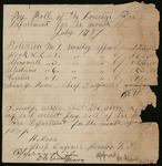 Houston Fire Department Payroll, July 1887