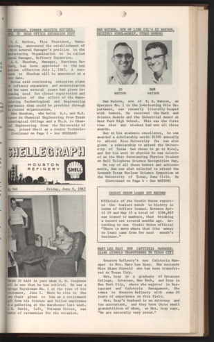 Shellegraph, No. 240, June 9, 1967