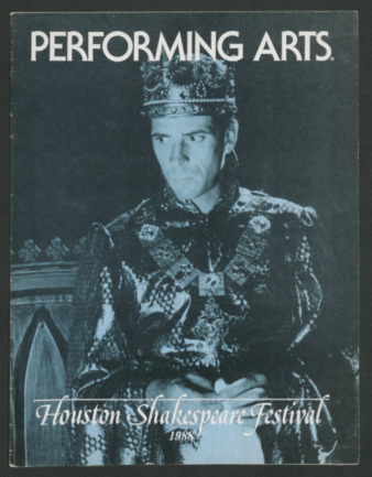 Performing Arts, Vol. 6, No. 8, August 1988, Houston Shakespeare Festival, 1988