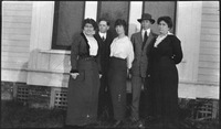 Group of people in front of building