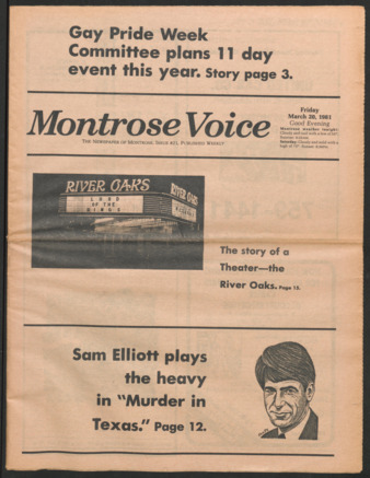 Montrose Voice, No. 21, March 20, 1981
