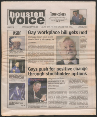 Houston Voice, No. 1122, April 26, 2002