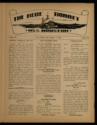 The Blue Bonnet, Vol. 3, No. 3, January 18, 1936