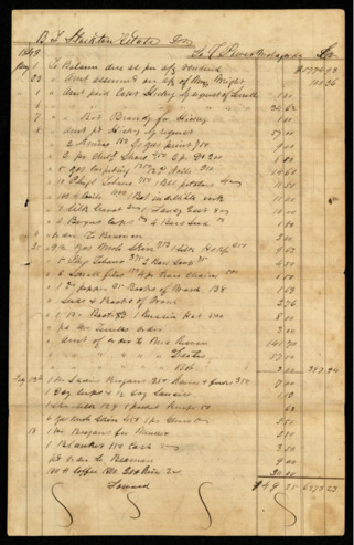 Two bills from Charles Power to Benjamin F. Stockton