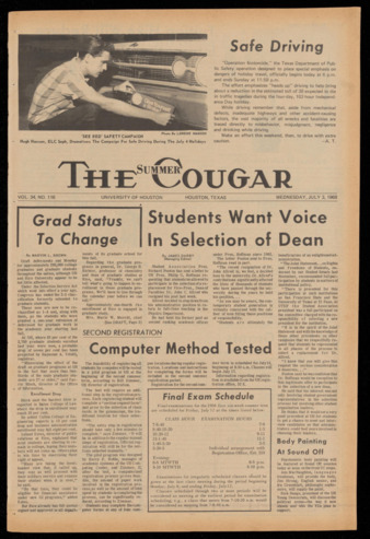 The Summer Cougar. Vol. 34, No. [115], July 3, 1968.