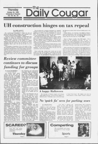The Daily Cougar. Vol. 49, No. 34, October 28, 1982.