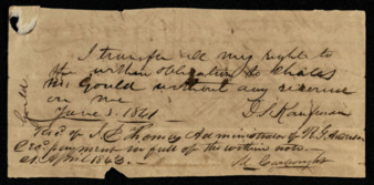 Assignment of note from David S. Kaufman to Charles M. Gould