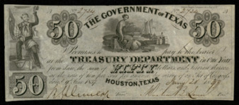 Republic of Texas promissory note for $50